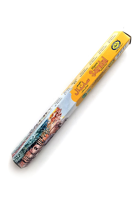 MYSORE SANDAL Incense Sticks, Cycle Pure Agarbathies (МАЙСУР САНДАЛ ароматические палочки, Сайкл Пьюр Агарбатис), уп. 20 палочек.