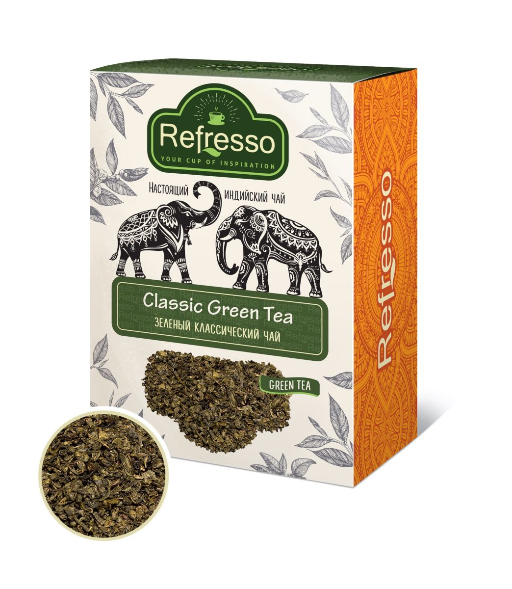 Classic GREEN TEA, Refresso (Зеленый классический Чай, Рефрессо), 250 г.