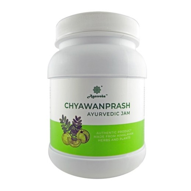 CHYAWANPRASH Ayurvedic Jam, Agnivesa (ЧАВАНПРАШ аюрведический джем, Аутентичный продукт, изготовленный из Гималайских трав и растений, Агнивеша), банка 500 г.