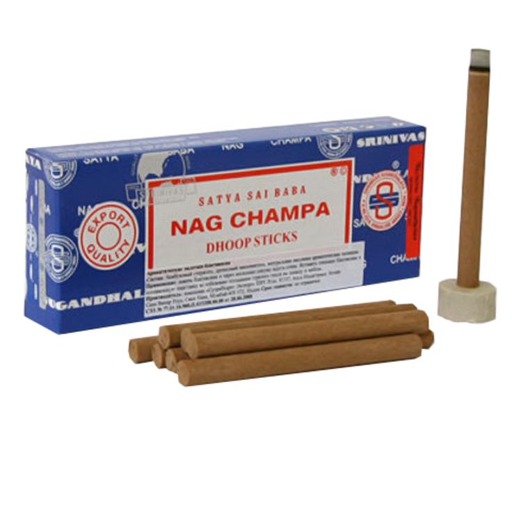 NAG CHAMPA Dhoop Sticks, Satya (НАГ ЧАМПА безосновные благовония, Сатья), уп. 10 палочек.