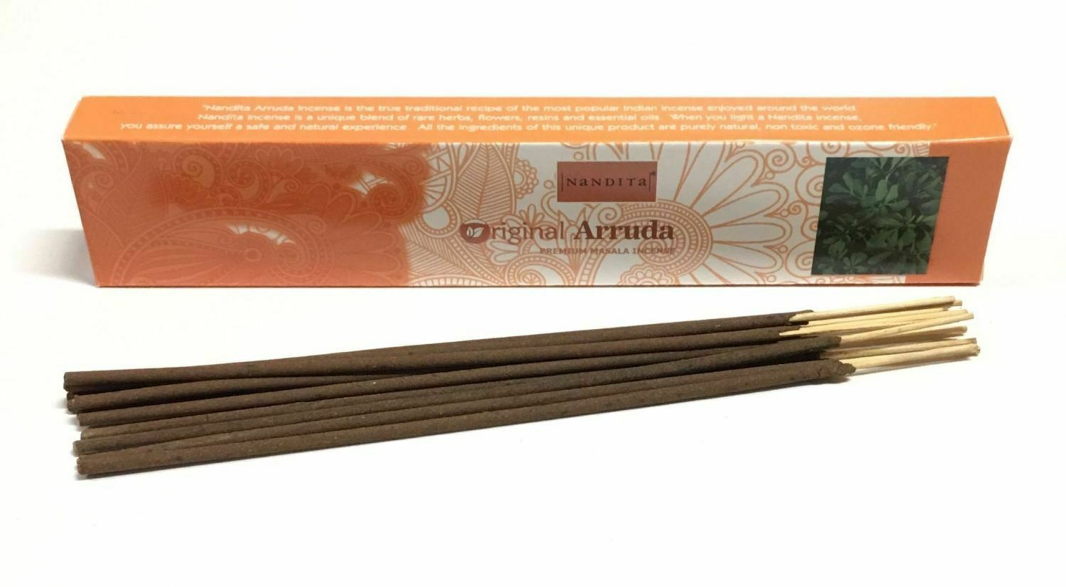 ORIGINAL ARRUDA Premium Masala Incense, Nandita (ОРИДЖИНАЛ РУТА премиум благовония палочки, Нандита), 15 г.