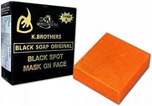 BLACK SOAP ORIGINAL, Black Spot Mask On Face, K.Brothers (Мыло-маска с ЭКСТРАКТАМИ ТРАВ, против акне и черных точек на лице), 50 г.