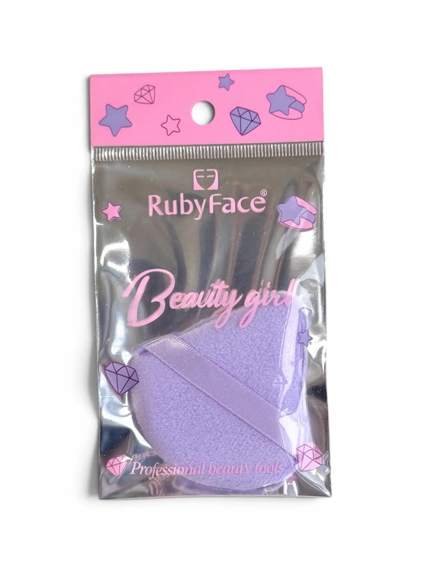 ФИОЛЕТОВЫЙ треугольный спонж для нанесения пудры, Ruby Face