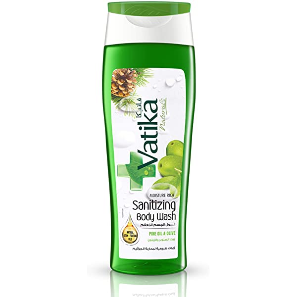 Vatika Sanitizing Body Wash PINE NUT & OLIVE, Dabur (Ватика дезинфицирующий гель для душа С МАСЛОМ СОСНЫ И ОЛИВЫ, Дабур), 425 мл.