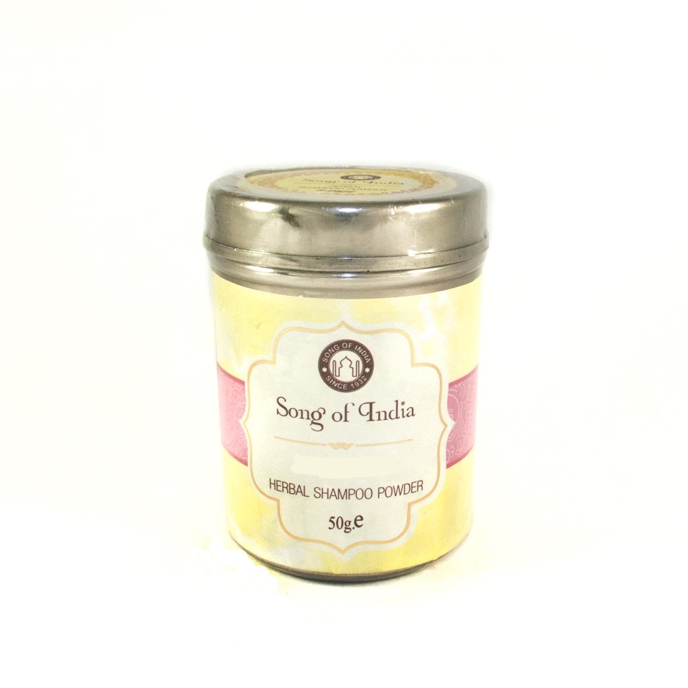 Herbal Shampoo Powder NAG CHAMPA, Song of India (Сухой травяной шампунь НАГ ЧАМПА), 50 г.