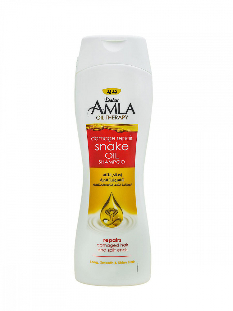 Amla Oil Therapy, Damage Repair SNAKE OIL Shampoo, Dabur (Шампунь со ЗМЕИНЫМ МАСЛОМ для поврежденных волос, Дабур), 400 мл. - СРОК ГОДНОСТИ ДО 31 ОКТЯБРЯ 2024 ГОДА