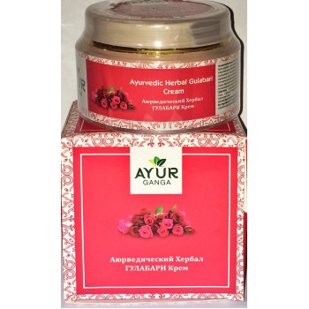 Ayurvedic Herbal Cream GULABARI, Ayur Ganga (Аюрведический хербал крем ГУЛАБАРИ), 30 г.