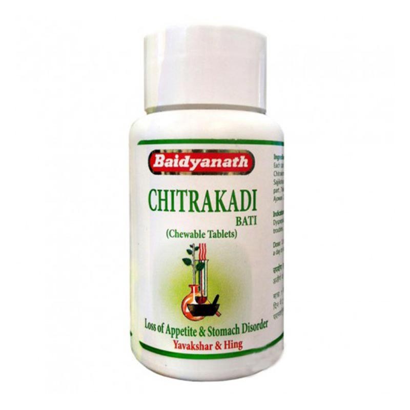 CHITRAKADI BATI, Baidyanath (ЧИТРАКАДИ БАТИ Улучшение пищеварения, Бадьянатх), 80 таб.