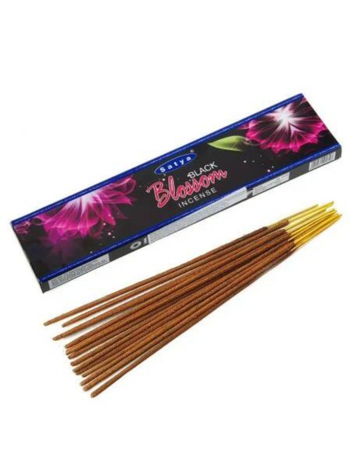 Satya BLACK BLOSSOM Incense (Благовония ЧЕРНОЕ ЦВЕТЕНИЕ, Сатья), 18 г.