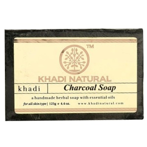 CHARCOAL SOAP Handmade Herbal Soap With Essential Oils, Khadi Natural (УГОЛЬ Мыло ручной работы с эфирными маслами, Кхади Нэчрл), 125 г.