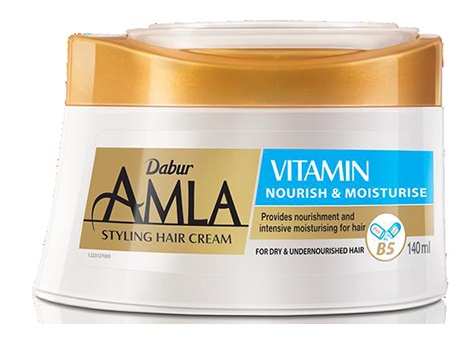 Amla Styling Hair Cream VITAMIN Nourish & Moisture, Dabur (Амла крем для укладки волос ВИТАМИН питание и увлажнение, Дабур), 140 мл.