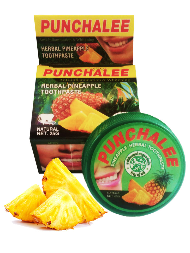 PUNCHALEE PINEAPPLE Herbal Toothpaste (ПАНЧАЛЕ АНАНАС тайская растительная зубная паста), шайба, 25 г.