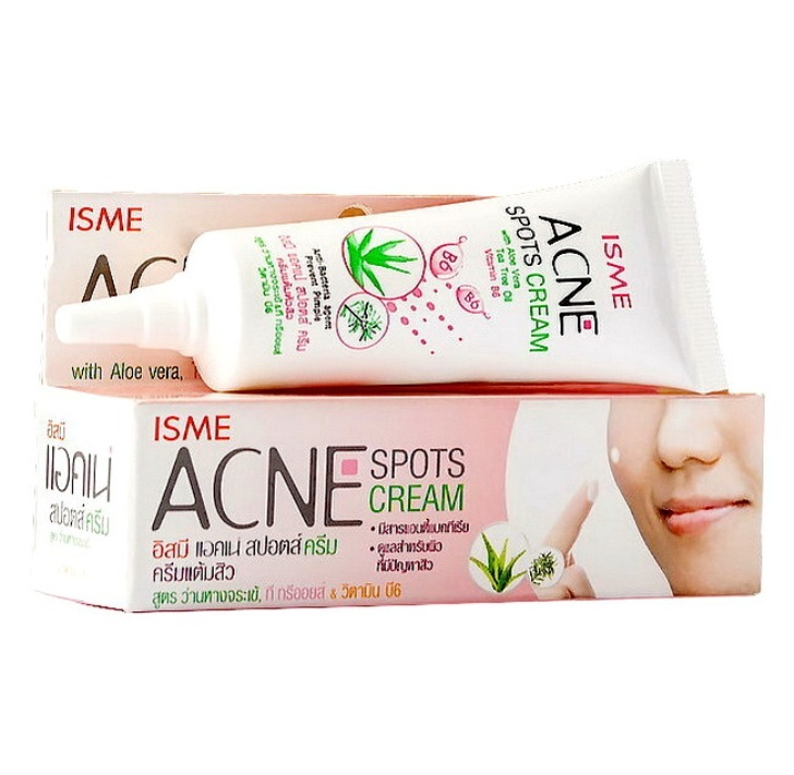 ACNE Spots Cream, ISME (Крем для проблемной кожи, ИСМЕ), 10 г. -  СРОК ГОДНОСТИ ДО 4 МАРТА 2024 ГОДА