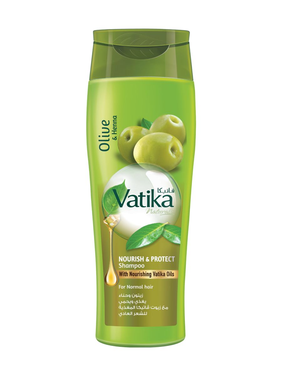 Vatika OLIVE AND HENNA Nourish And Protect Shampoo, Dabur (Ватика ОЛИВКА И ХНА Шампунь ПИТАНИЕ И ЗАЩИТА для нормальных волос, Дабур), 400 мл.