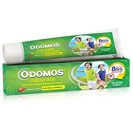 ODOMOS NATURALS Non Sticky Mosquito Repellent Cream, Dabur (ОДОМОС Антимоскитный нелипкий крем, Дабур), 50 мл.