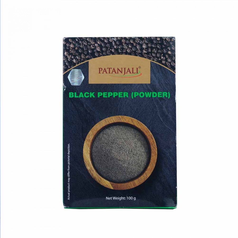 BLACK PEPPER (POWDER), Patanjali (МОЛОТЫЙ ЧЕРНЫЙ ПЕРЕЦ, Патанджали), 100 г.