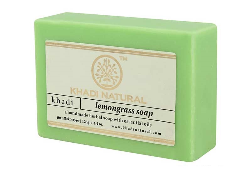LEMONGRASS Handmade Herbal Soap With Essential Oils, Khadi Natural (ЛЕМОНГРАСС Мыло ручной работы с эфирными маслами, Кхади Нэчрл), 125 г.