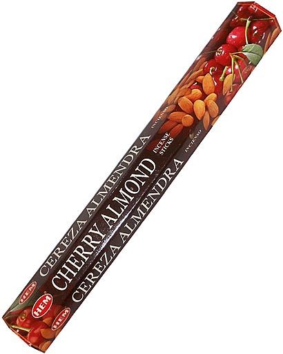 Hem Incense Sticks CHERRY ALMOND (Благовония ВИШНЯ МИНДАЛЬ, Хем), уп. 20 палочек.