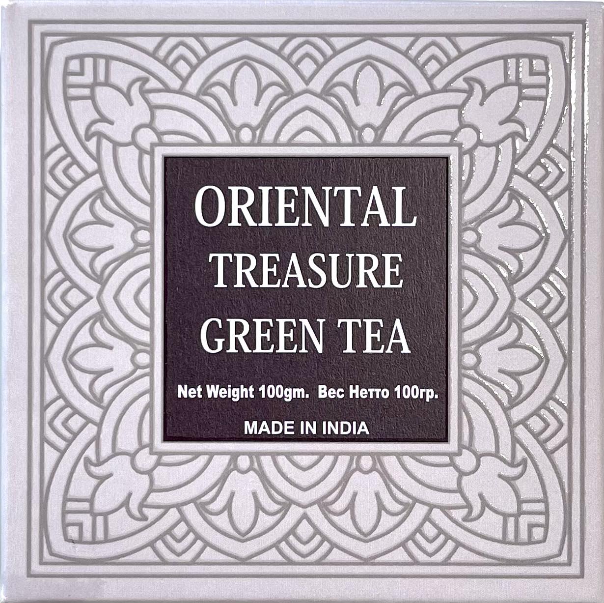 ORIENTAL TREASURE Green Tea, Bharat Bazaar (Чай зеленый ВОСТОЧНОЕ СОКРОВИЩЕ, Бхарат Базаар), 100 г.