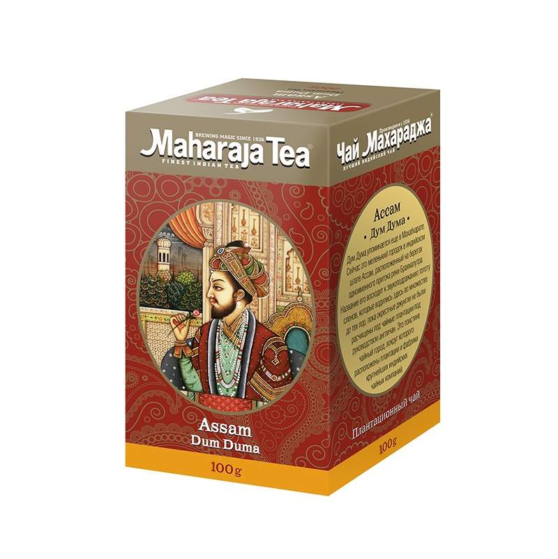 ASSAM DUM DUMA, Maharaja Tea (АССАМ ДУМ ДУМА чёрный чай, Махараджа чай), 100 г.