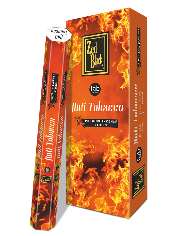 ANTI TOBACCO fab series Premium Incense Sticks, Zed Black (АНТИТАБАК премиум благовония палочки, Зед Блэк), уп. 20 палочек.