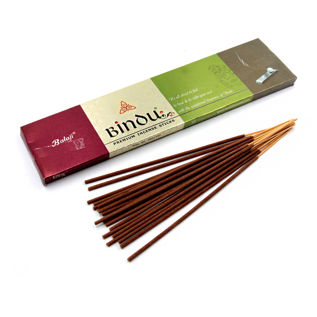 BINDU Premium Incense Sticks, Balaji (БИНДУ премиум благовония палочки, Баладжи), уп. 20 палочек.