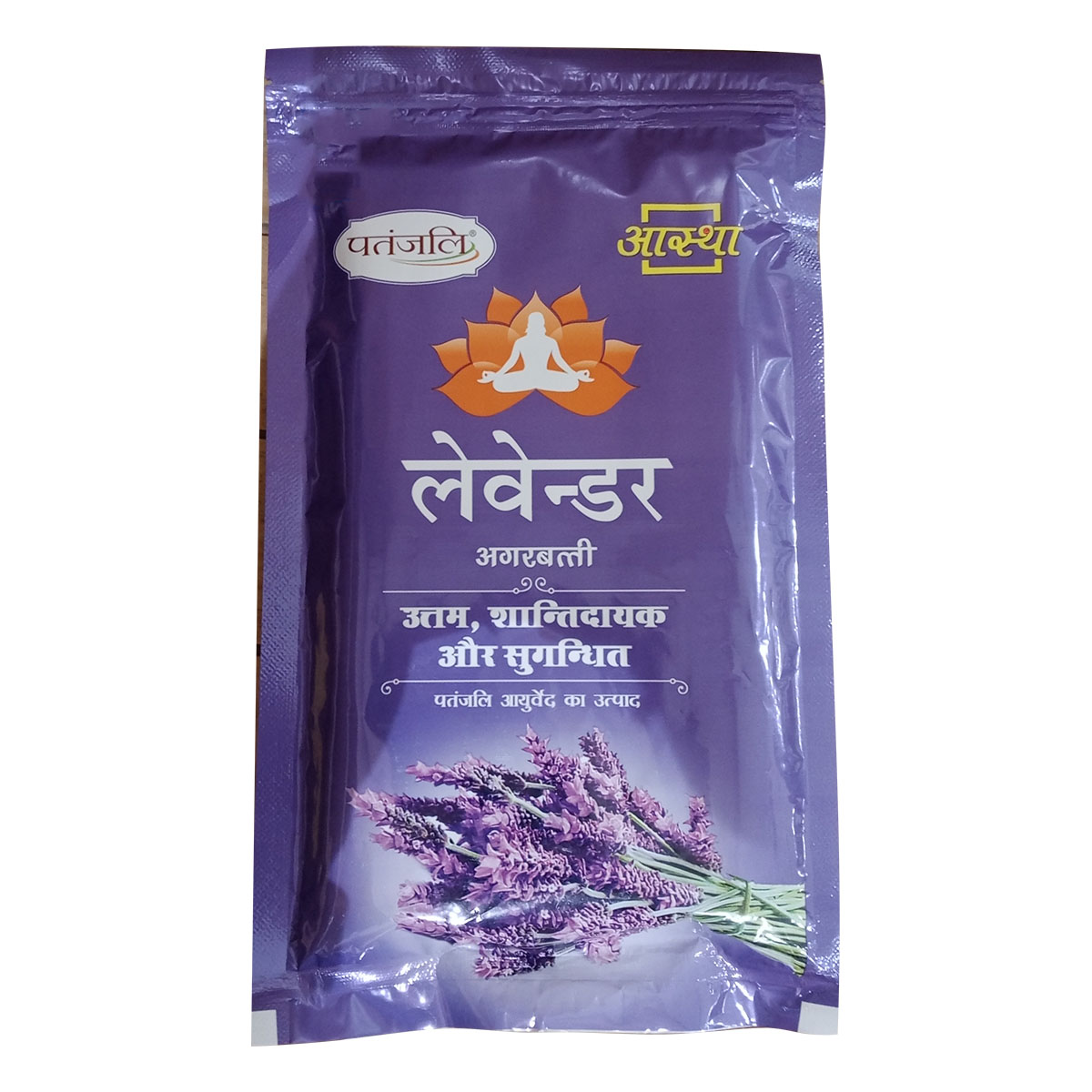 Aastha agarbatti LAVENDER, Patanjali (Аастха благовония ЛАВАНДА, Патанджали), пакет, 150 г.