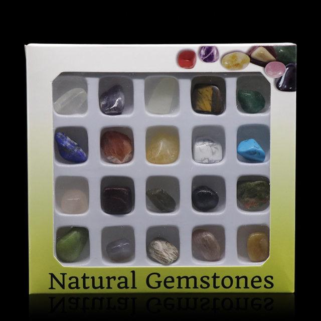 NATURAL GEMSTONES (набор КАМНЕЙ-САМОЦВЕТОВ), упаковка 20 камней.
