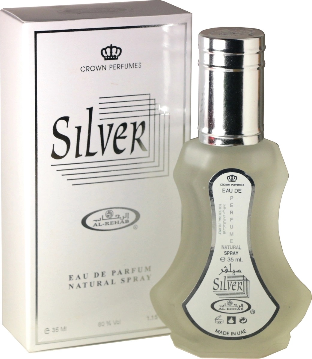 Al-Rehab Eau De Perfume SILVER (Арабская парфюмерная вода СИЛЬВЕР (унисекс), Аль-Рехаб), СПРЕЙ, 35 мл.