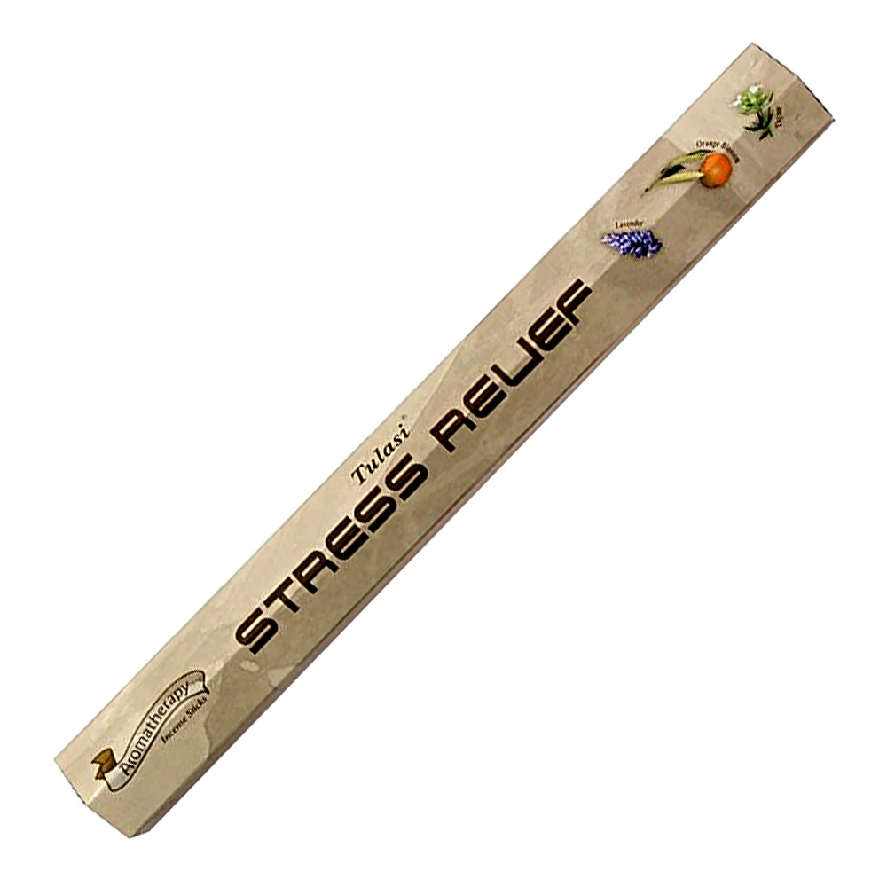Tulasi STRESS RELIEF Aromatherapy Incense Sticks, Sarathi (Туласи благовония ПОМОЩЬ ПРИ СТРЕССЕ, Саратхи), уп. 20 палочек.