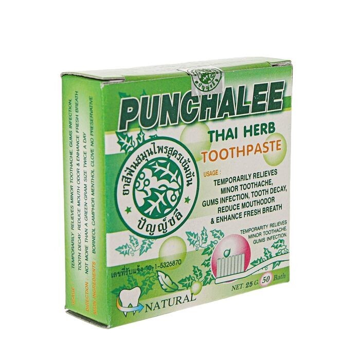 PUNCHALEE Thai Herb Toothpaste (ПАНЧАЛЕ тайская растительная зубная паста), шайба, 25 г. - СРОК ГОДНОСТИ ДО 14 ЯНВАРЯ 2024 ГОДА