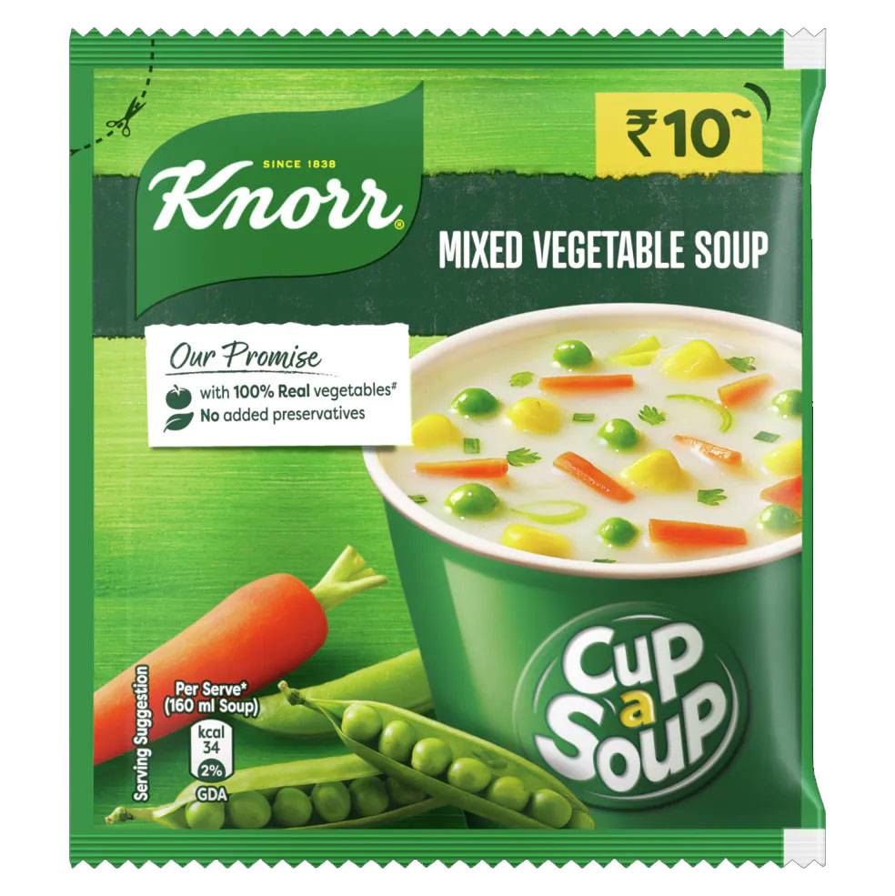 MIXED VEGETABLE SOUP Cup a Soup, Knorr (ОВОЩНОЙ МИКС суп для заваривания в чашке, Кнорр), 9,5 г.