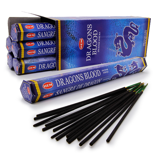 Hem Incense Sticks DRAGONS BLOOD BLUE (Благовония ГОЛУБАЯ КРОВЬ ДРАКОНА, Хем), уп. 20 палочек.