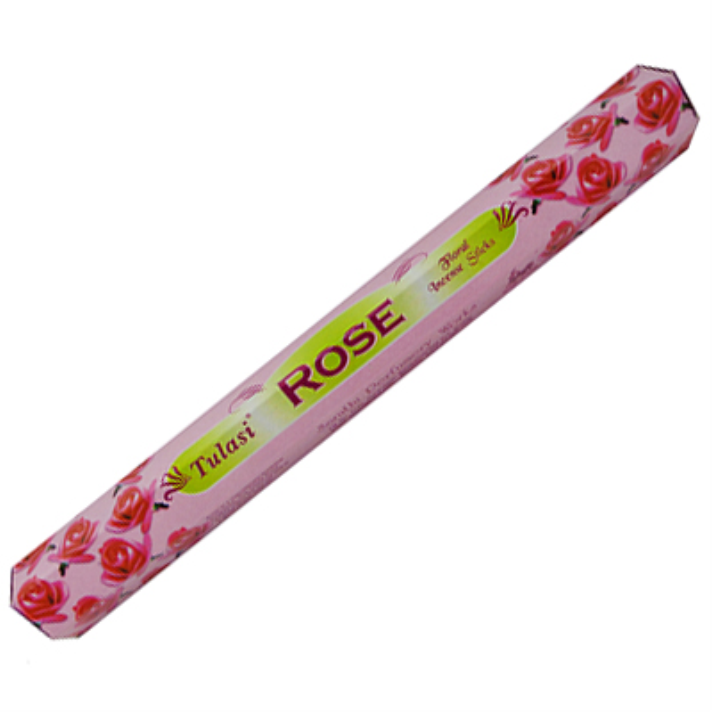 Tulasi ROSE Floral Incense Sticks, Sarathi (Туласи благовония РОЗА, Саратхи), уп. 20 палочек.