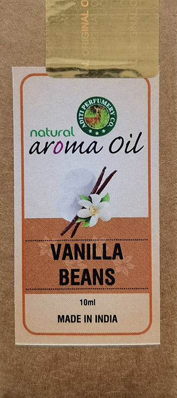VANILLA BEANS Natural Aroma Oil, Aditi Perfumery (СТРУЧКИ ВАНИЛИ натуральное ароматическое масло), 10 мл.