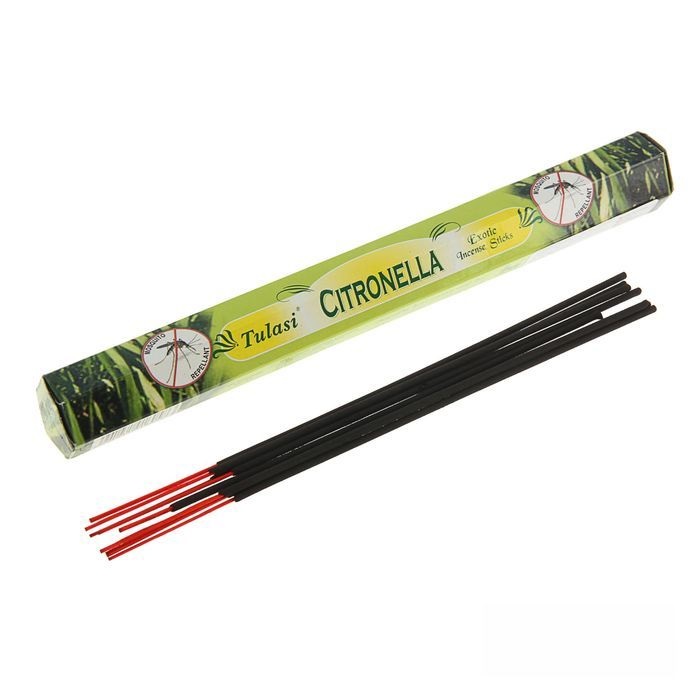 Tulasi CITRONELLA Exotic Incense Sticks, Sarathi (Туласи благовония ЦИТРОНЕЛЛА, Саратхи), уп. 20 палочек.