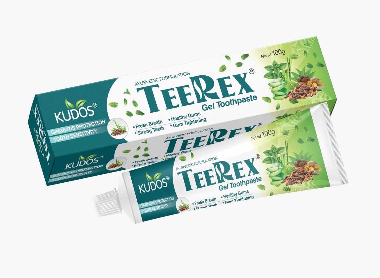 TEEREX GEL Toothpaste, Kudos (ТИРЕКС Натуральная зубная паста-гель, Кудос), 100 г.