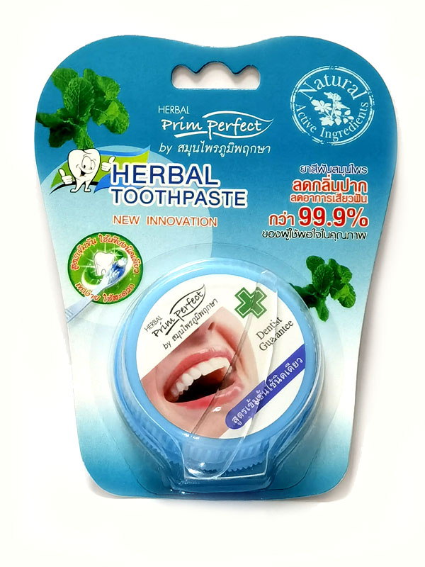PRIM PERFECT Herbal Toothpaste, Saffron Laboratories (ПРИМ ПЕРФЕКТ растительная зубная паста), блистер 25 г.