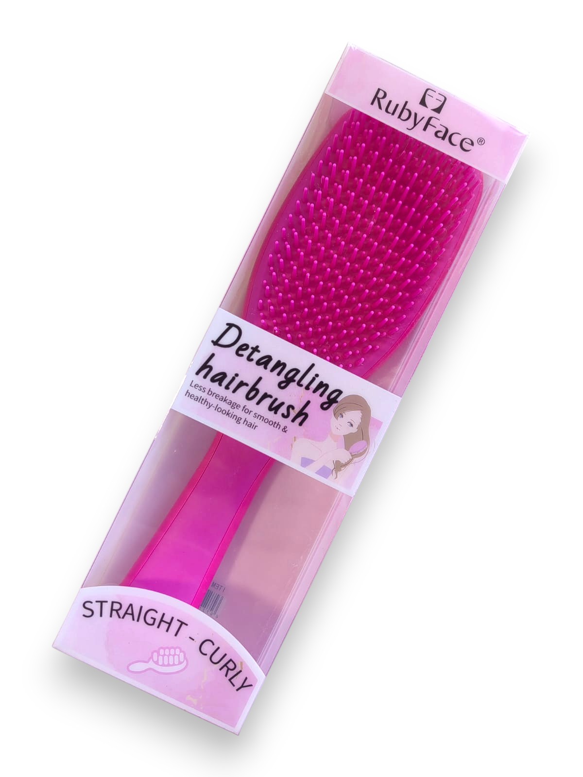 Detangling Hairbrush, Ruby Face (Силиконовая расческа, цвет ФУКСИЯ), 1 шт.
