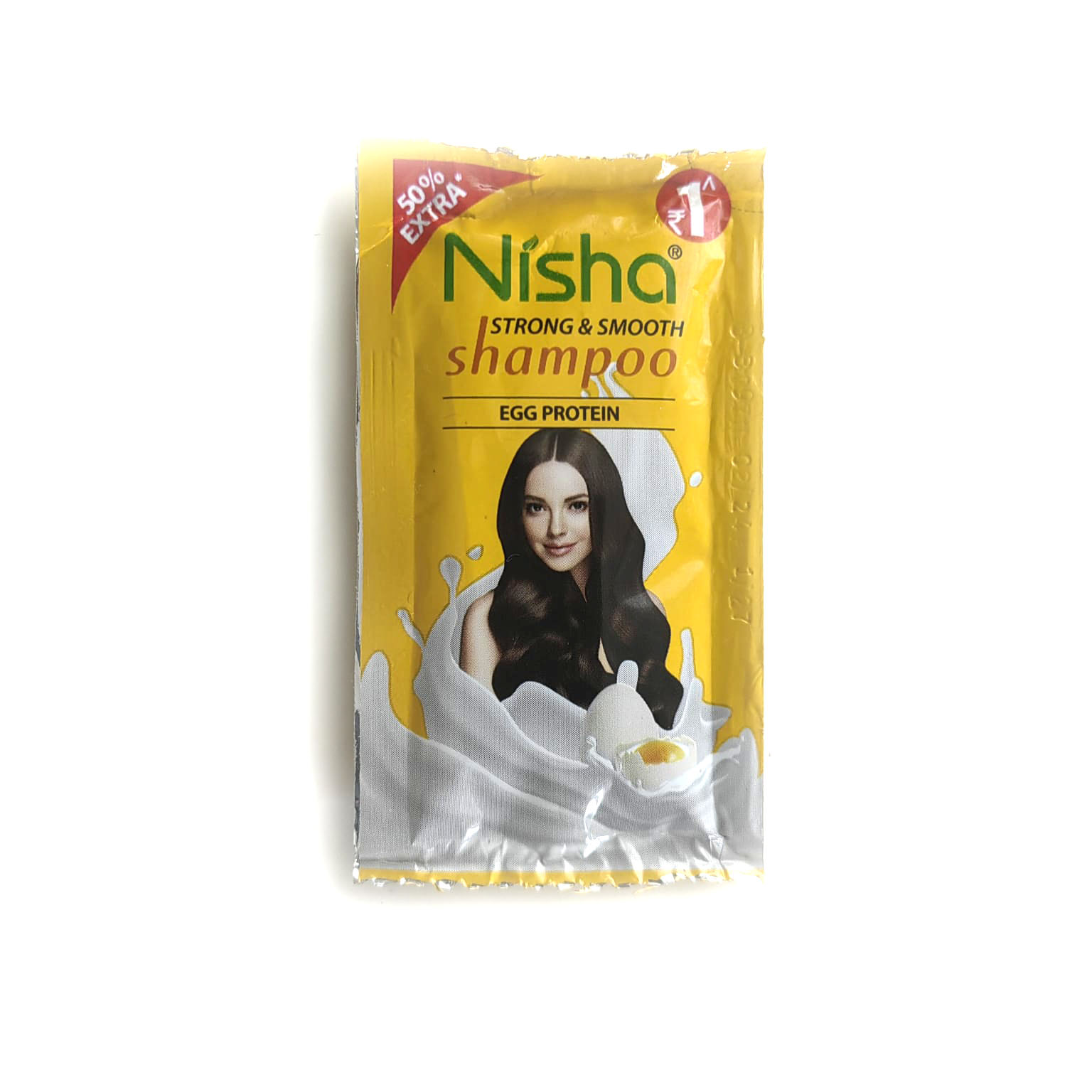 Strong & Smooth Shampoo EGG PROTEIN, Nisha (Шампунь для силы и гладкости волос ЯИЧНЫЙ ПРОТЕИН, Ниша), 6 мл.