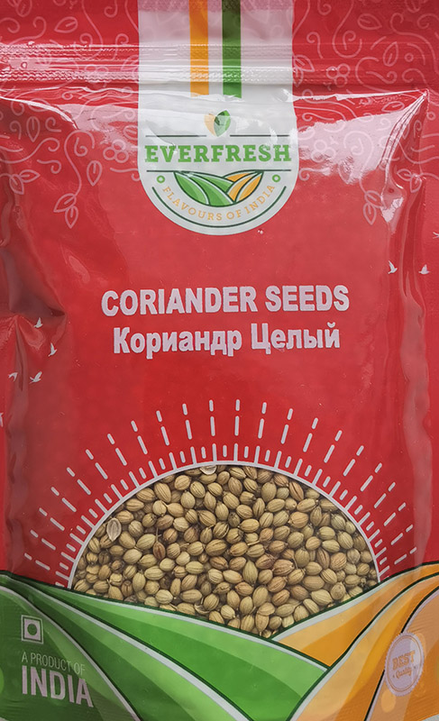 CORIANDER SEEDS, Everfresh (КОРИАНДР ЦЕЛЫЙ, Эверфреш), 100 г. - СРОК ГОДНОСТИ ДО 28 НОЯБРЯ 2024 ГОДА