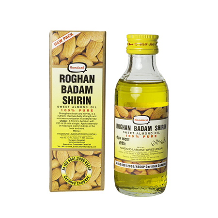 ROGHAN BADAM SHIRIN Sweet Almond Oil, 100% Pure, Hamdard (РОГАН БАДАМ ШИРИН 100% Миндальное масло, Хамдард), 25 мл.