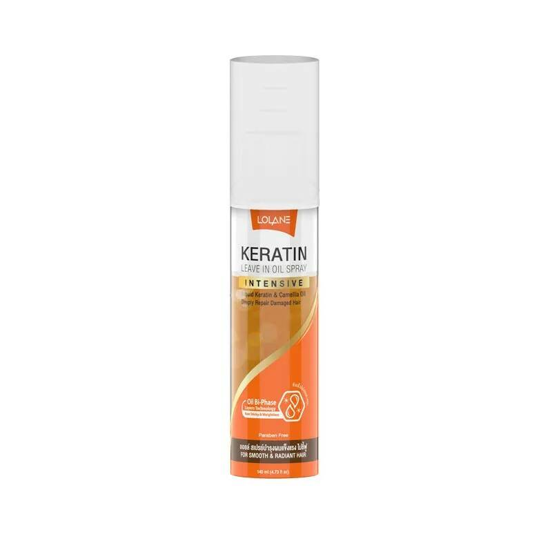 KERATIN Leave In Oil Spray, Lolane (КЕРАТИН несмываемый восстанавливающий спрей для волос, Лолейн), 140 мл.