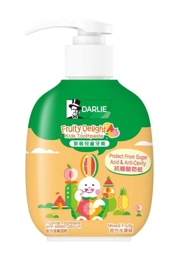 Детская зубная паста ФРУКТОВАЯ, DARLIE, 120 г. с дозатором.