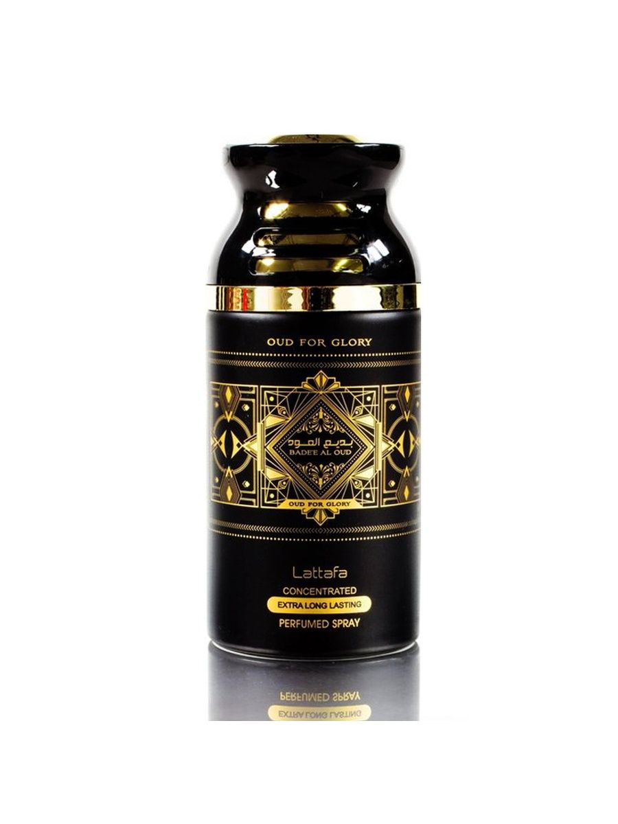BADE'E AL OUD Concentrated Extra Long Lasting Perfumed Spray, Lattafa (БАДИ АЛЬ УД концентрированный экстра стойкий дезодорант, Латтафа), 250 мл.