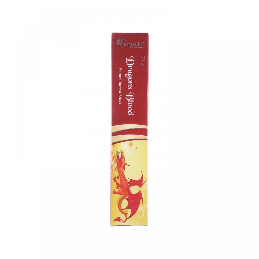 Vedic DRAGONS BLOOD Natural Incense Sticks, Aromatika (КРОВЬ ДРАКОНА натуральные ароматические палочки, Ароматика), 15 г.