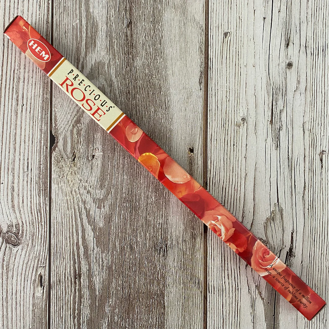 Hem Incense Sticks PRECIOUS (GULAB) ROSE (Благовония ДРАГОЦЕННАЯ (ГУЛАБ) РОЗА, Хем), уп. 8 палочек.