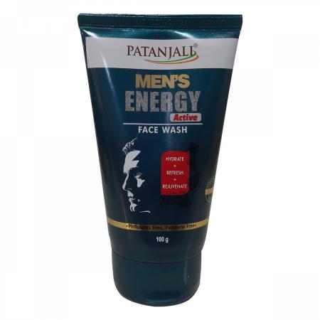 Men's ENERGY Active Face Wash, Patanjali (Средство для умывания ЭНЕРГИЯ для мужчин, Патанджали), 100 г.