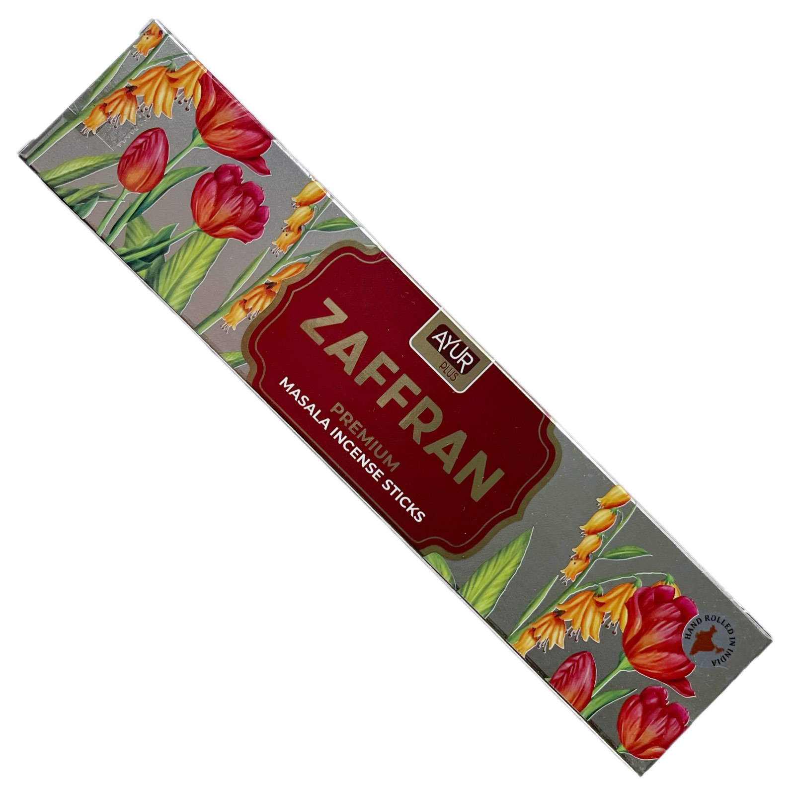 ZAFFRAN Premium Masala Incense Sticks, Ayur Plus (ШАФРАН, ароматические масала палочки премиум-класса, Аюр Плюс), 18 г.