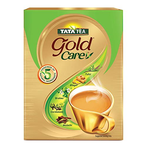 GOLD CARE, Tata Tea (ЗОЛОТОЙ УХОД чай с имбирём, кардамоном, тулси, мулетхи и брами, Тата Чай), 250 г.